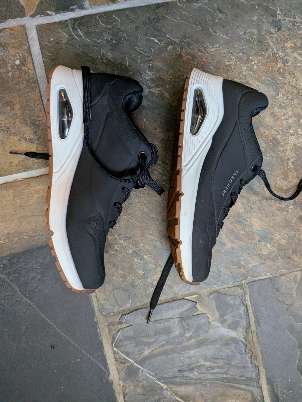 Skechers Black Air Çooled Athletic Sneakers Size 8.5